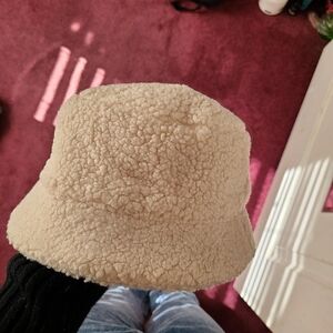 fluffy bucket hat